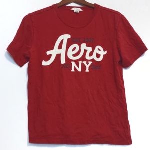 Aeropostale Short Sleeve Tee Shirt Size Medium Red
